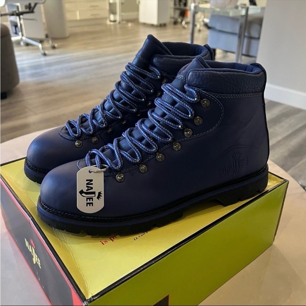 LL Cool J Najee Kilimanjaro Mid Leather Boots Black Sz 10. Rare Rap Legend NIB - Picture 11 of 13